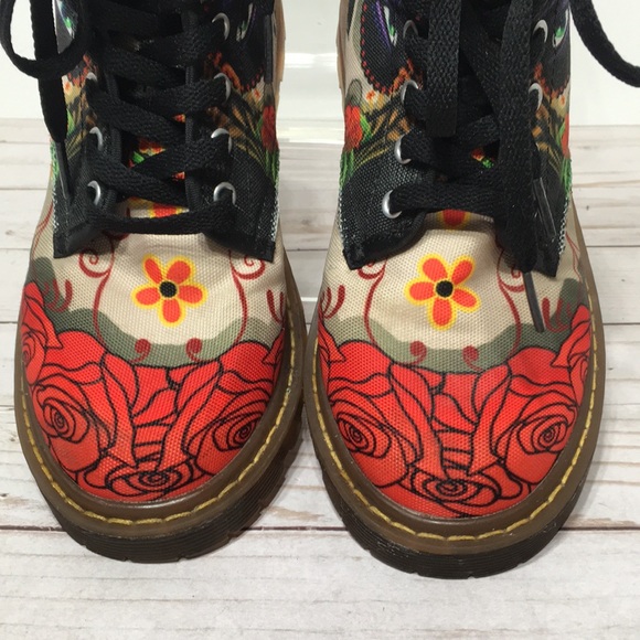 Moto boot Day of Dead graphic size 6.5 Woman - Picture 5 of 13